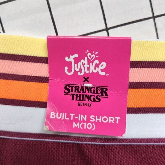 Justice Girls x Stranger Things Knit Pique Skirt NWT size 10/Medium - Picture 14 of 16
